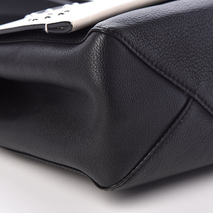 Louis Vuitton Calfskin Mechanical Flowers Lockme II Black White 8 of 12