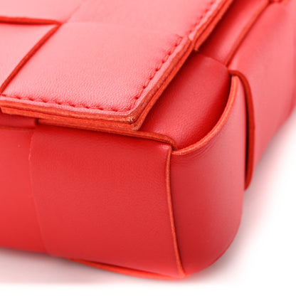 Bottega Veneta Lambskin Maxi Intrecciato Small Cassette Crossbody Bag Redstone 10 of 12