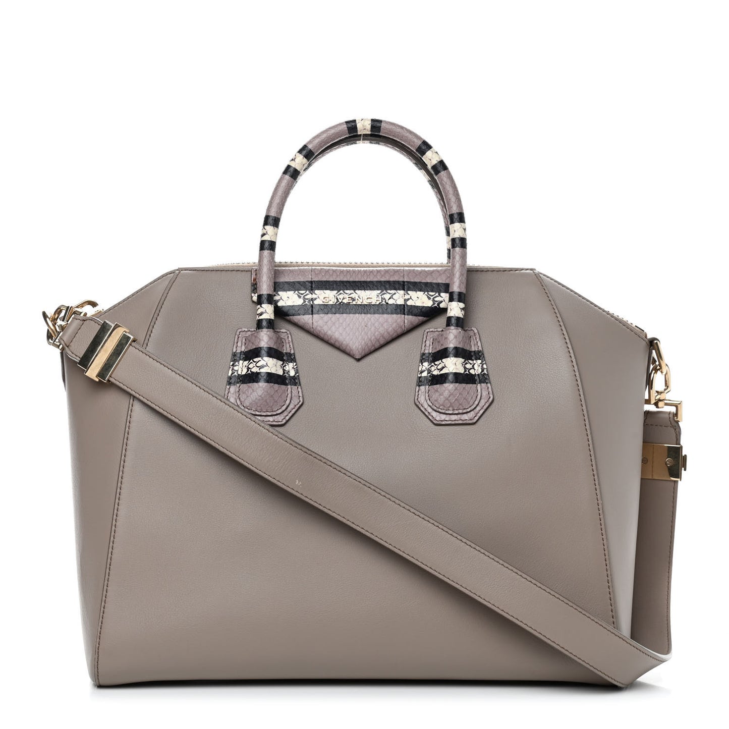 Calfskin Ayers Trim Medium Antigona Grey