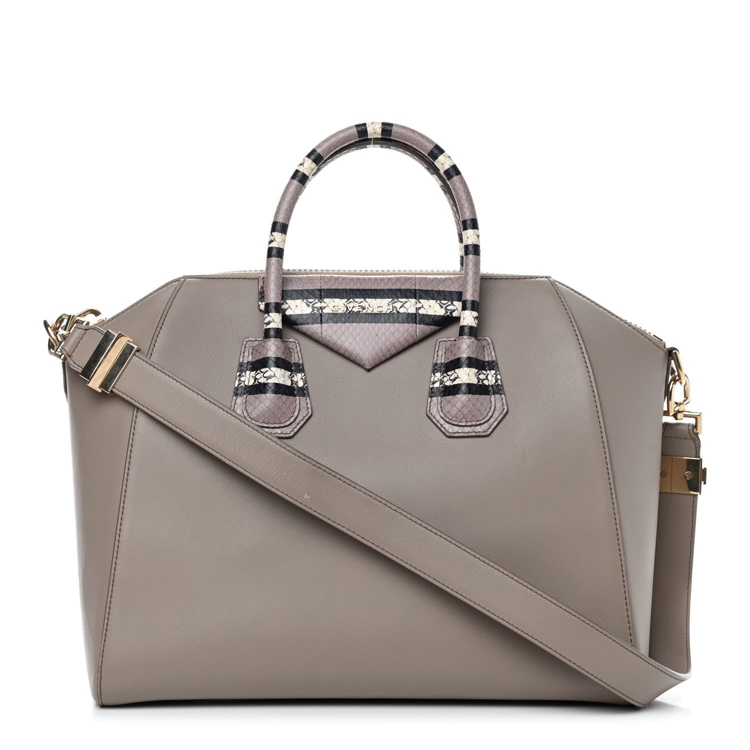Givenchy Calfskin Ayers Trim Medium Antigona Grey 1 of 9