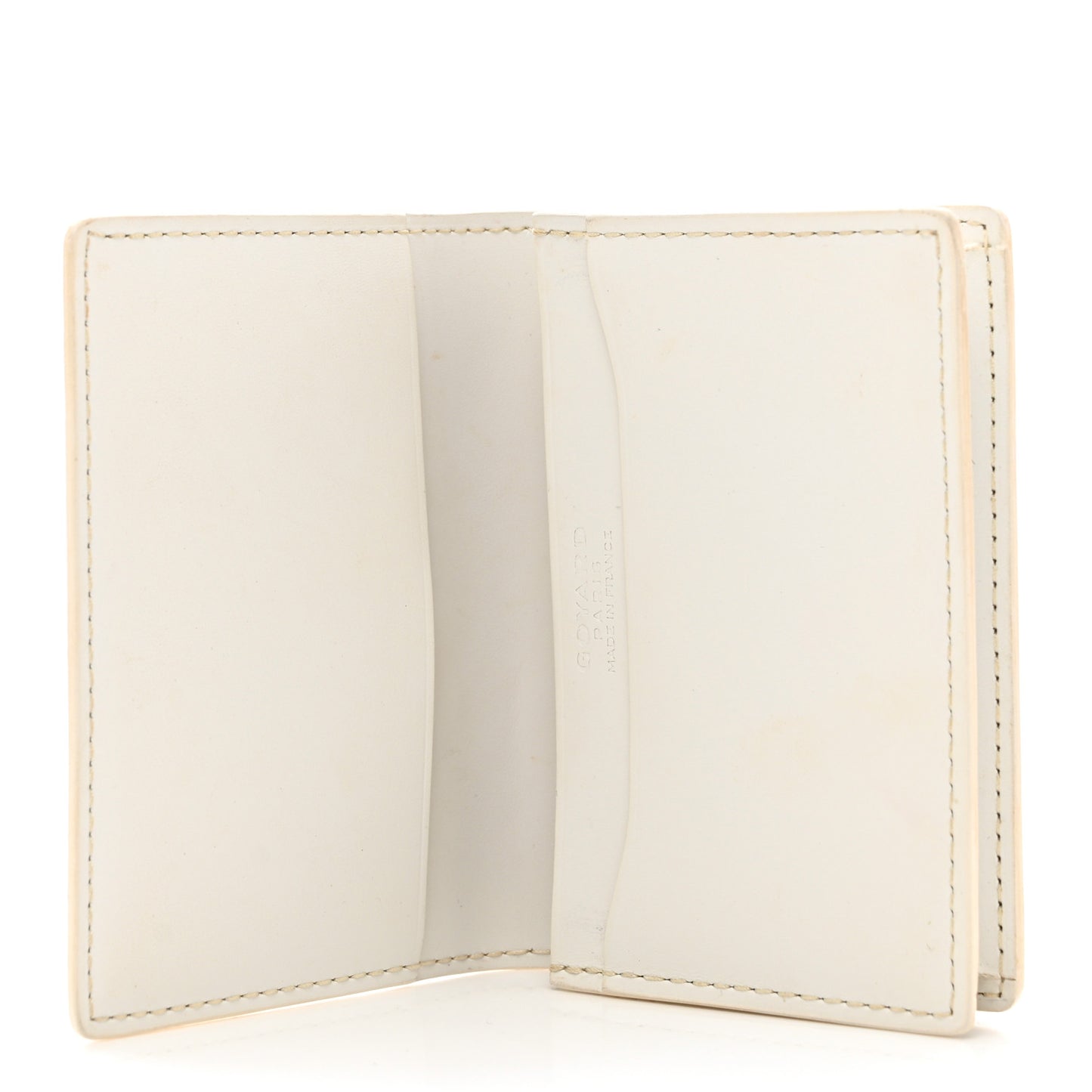 Goyardine Business Card Holder White