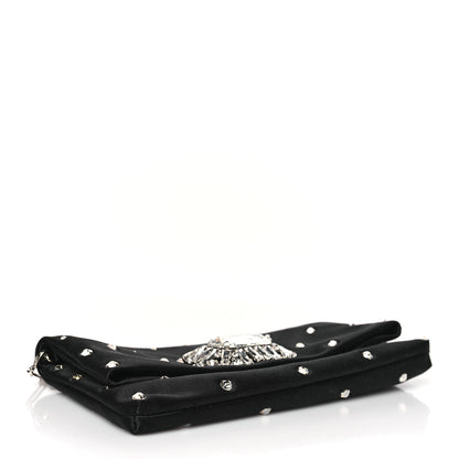 Jimmy Choo Satin Crystal Embellished Titania Clutch Black 3 of 9