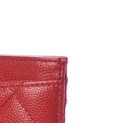 Chanel Caviar Quilted Card Holder Red 9 of 13
