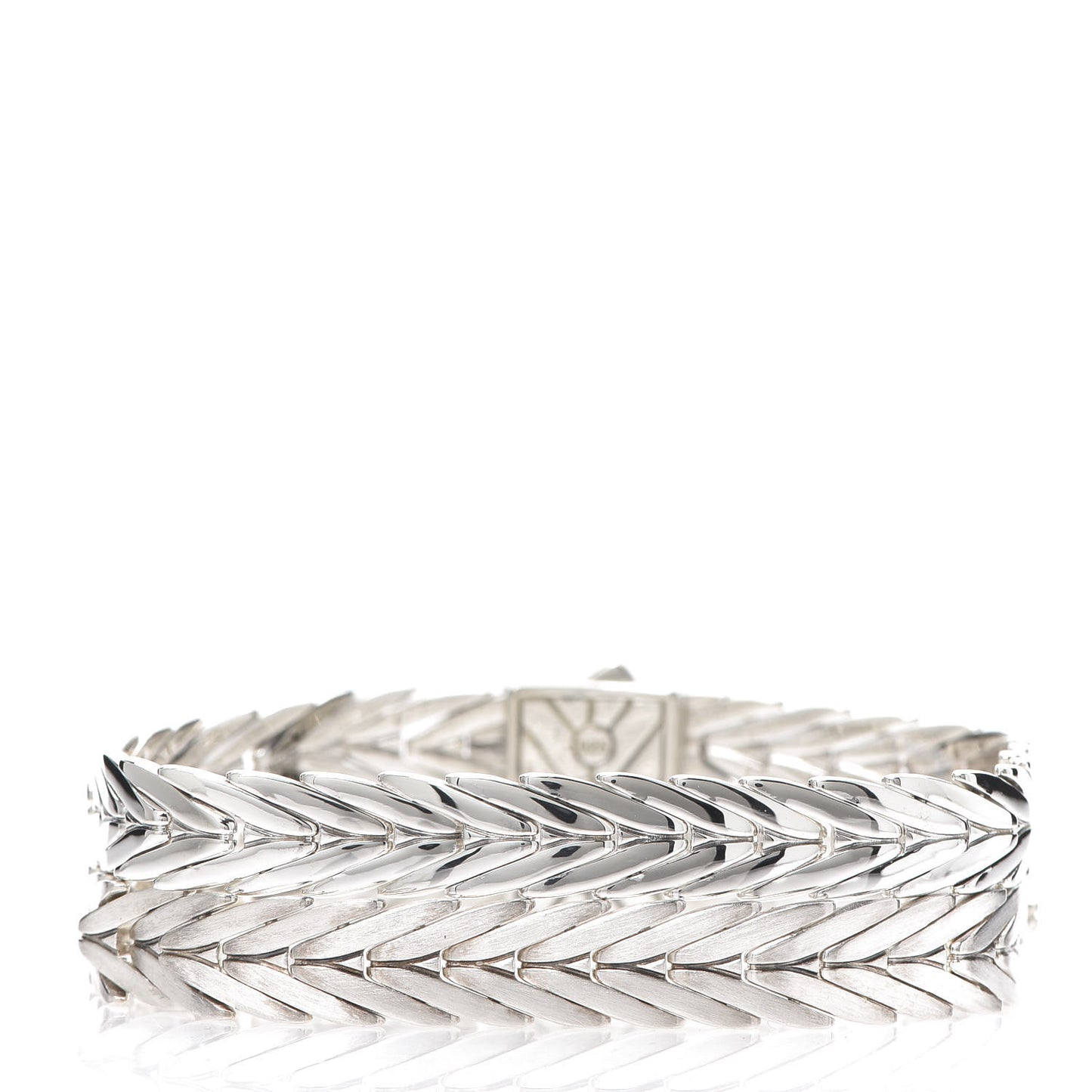 Sterling Silver Black Sapphire 16mm Modern Chain Double Row Bracelet