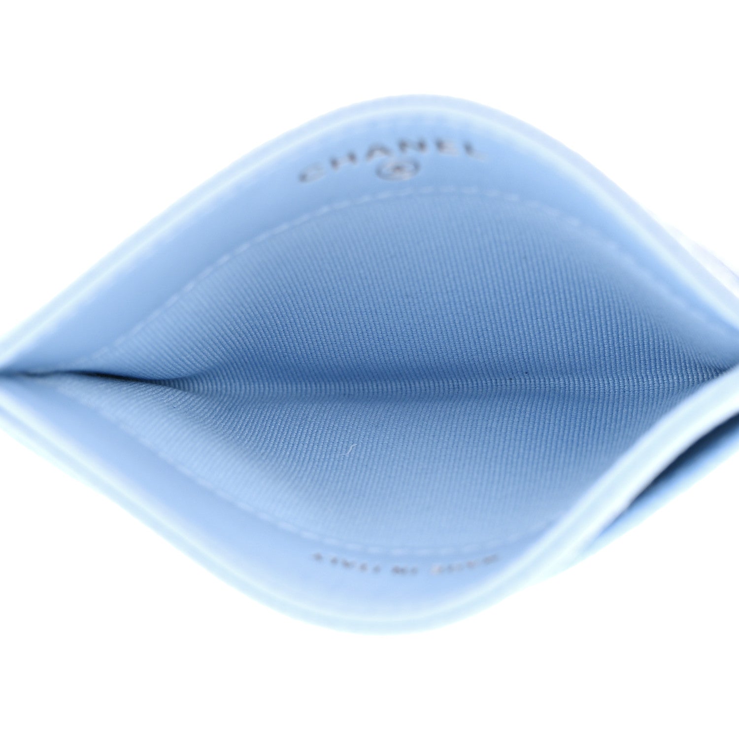 Chanel Caviar Quilted Card Holder Light Blue 5 of 11