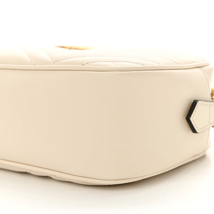 Gucci Calfskin Matelasse Small GG Marmont Chain Shoulder Bag White 10 of 13