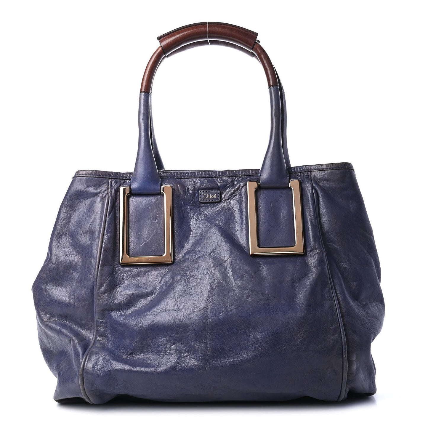Tumbled Lambskin Medium Ethel Satchel Blue