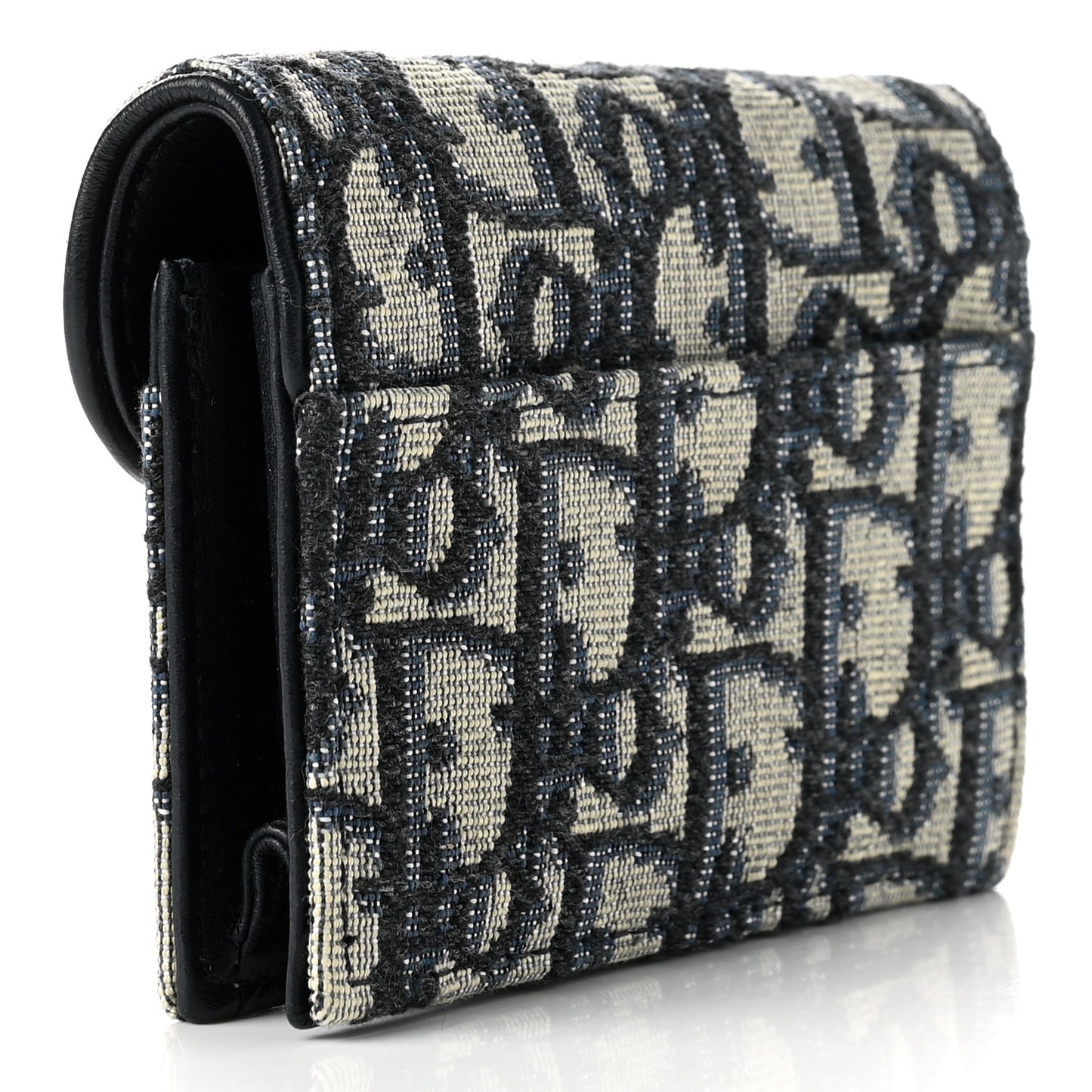 Oblique Saddle Card Holder Blue