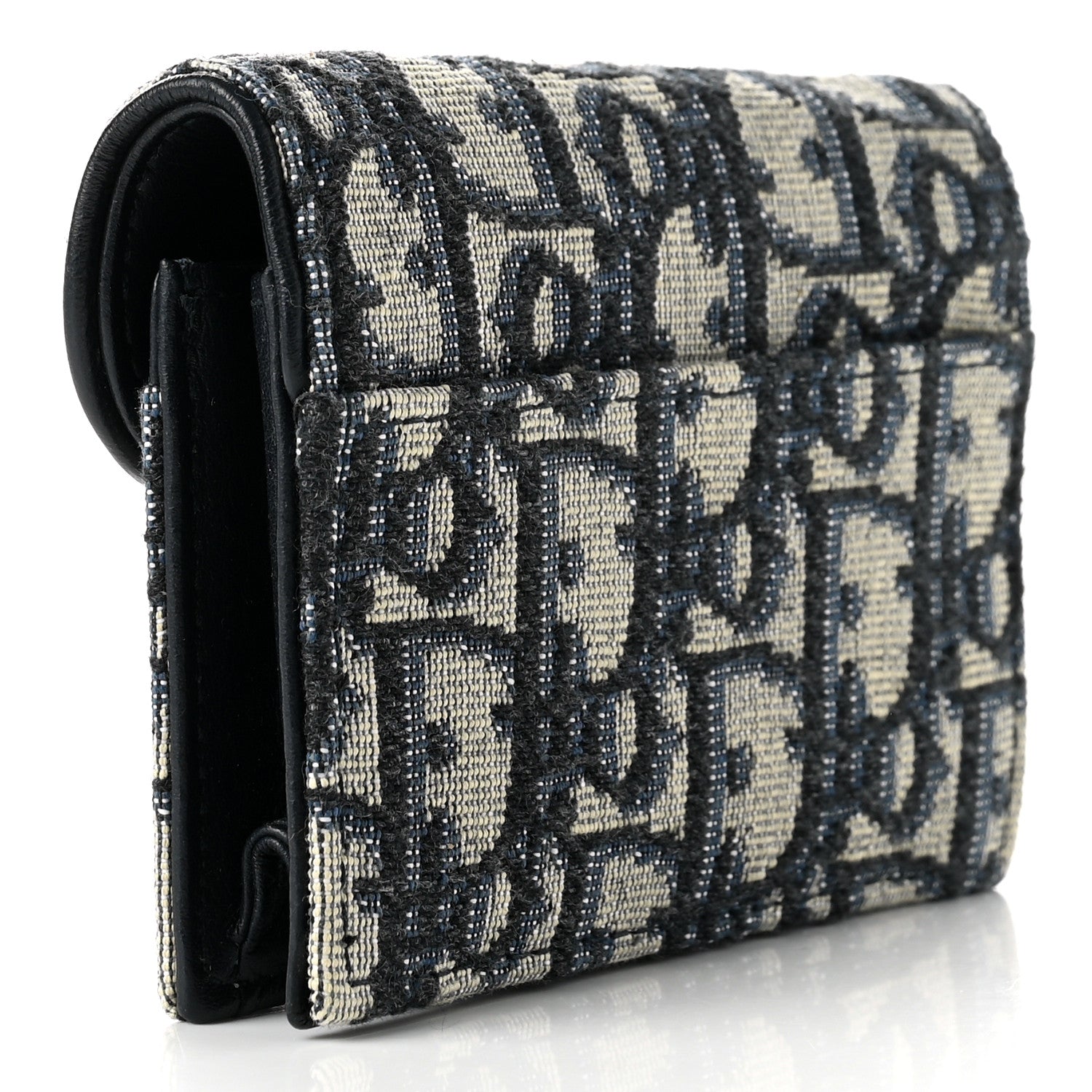 Christian Dior Oblique Saddle Card Holder Blue 3 of 8