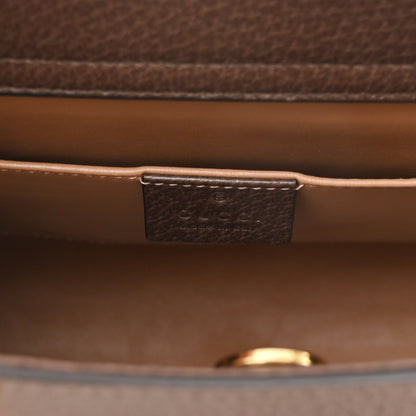 Gucci Monogram Jumbo GG Textured Dollar Calfskin Small Diana Tote Bag Camel Ebony New Acero 6 of 9