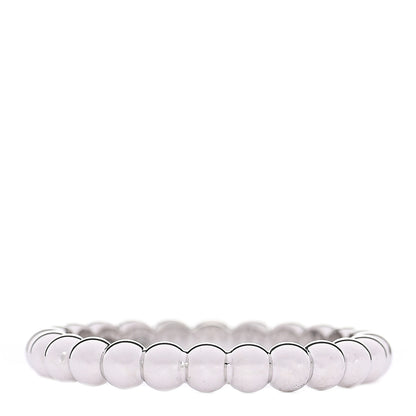 Van Cleef & Arpels 18K White Gold Small Perlee Ring 53 6.5 1 of 6