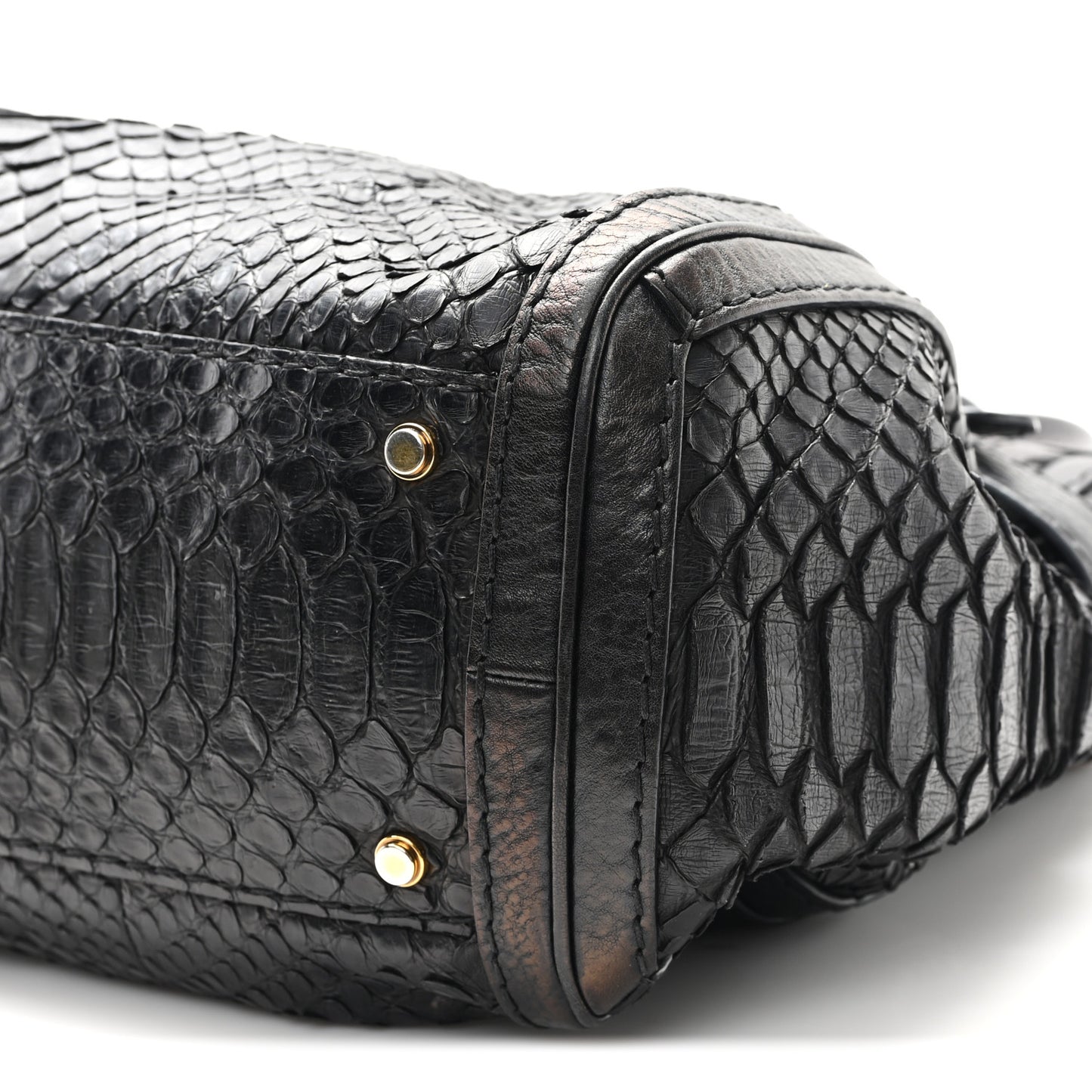 Snakeskin Medium GG Running Tote Black