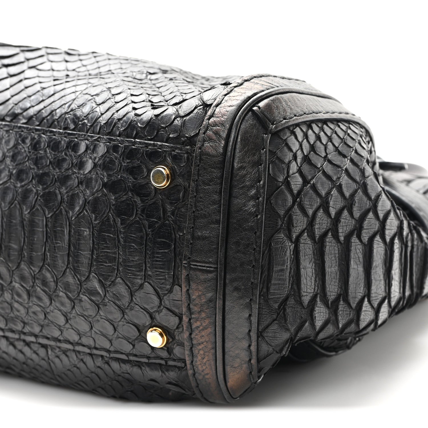 Gucci Snakeskin Medium GG Running Tote Black 10 of 12
