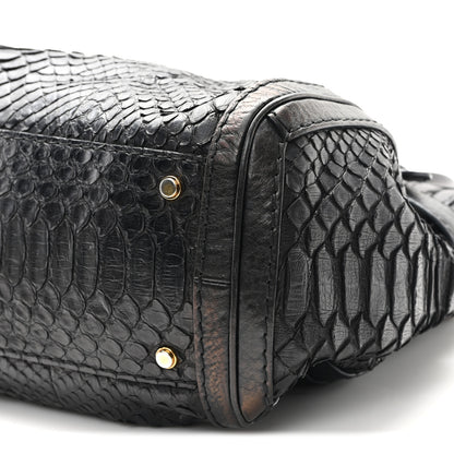 Gucci Snakeskin Medium GG Running Tote Black 10 of 12