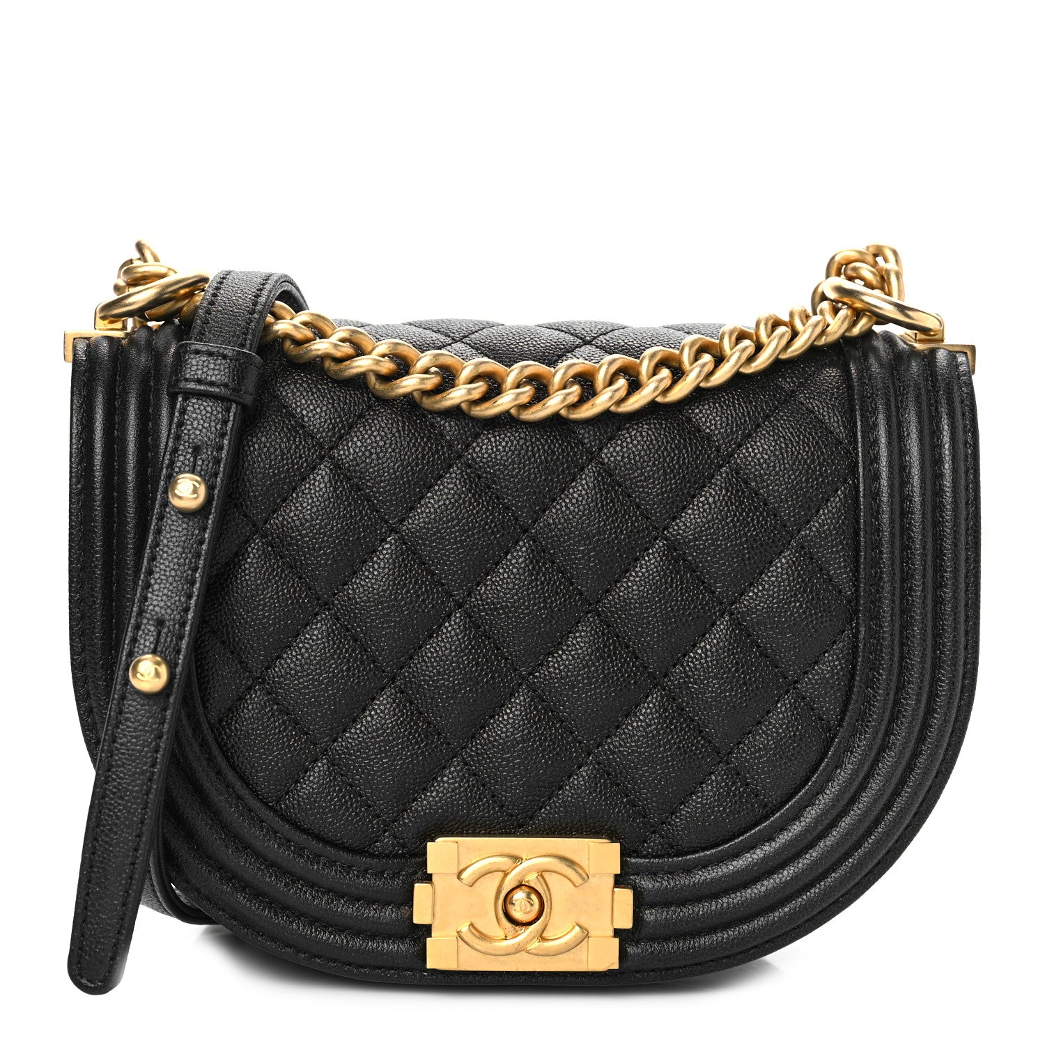 Chanel Caviar Quilted Small Boy Messenger Bag Black 1 of 9