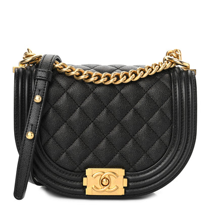 Chanel Caviar Quilted Small Boy Messenger Bag Black 1 of 9