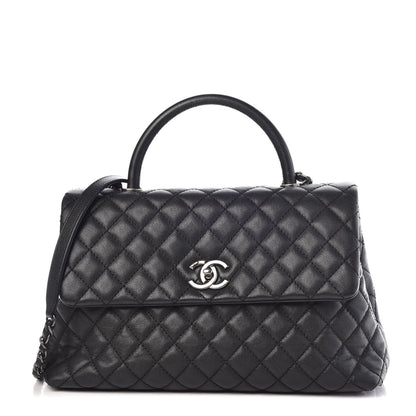 Chanel Caviar Quilted Medium Coco Handle Flap Black 1 of 13