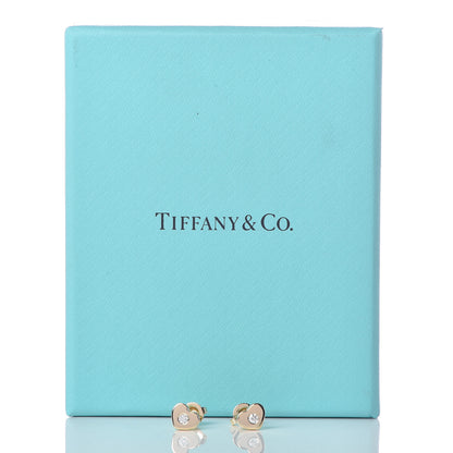 Tiffany 18K Yellow Gold Diamond Paloma Picasso Modern Heart Earrings 7 of 7