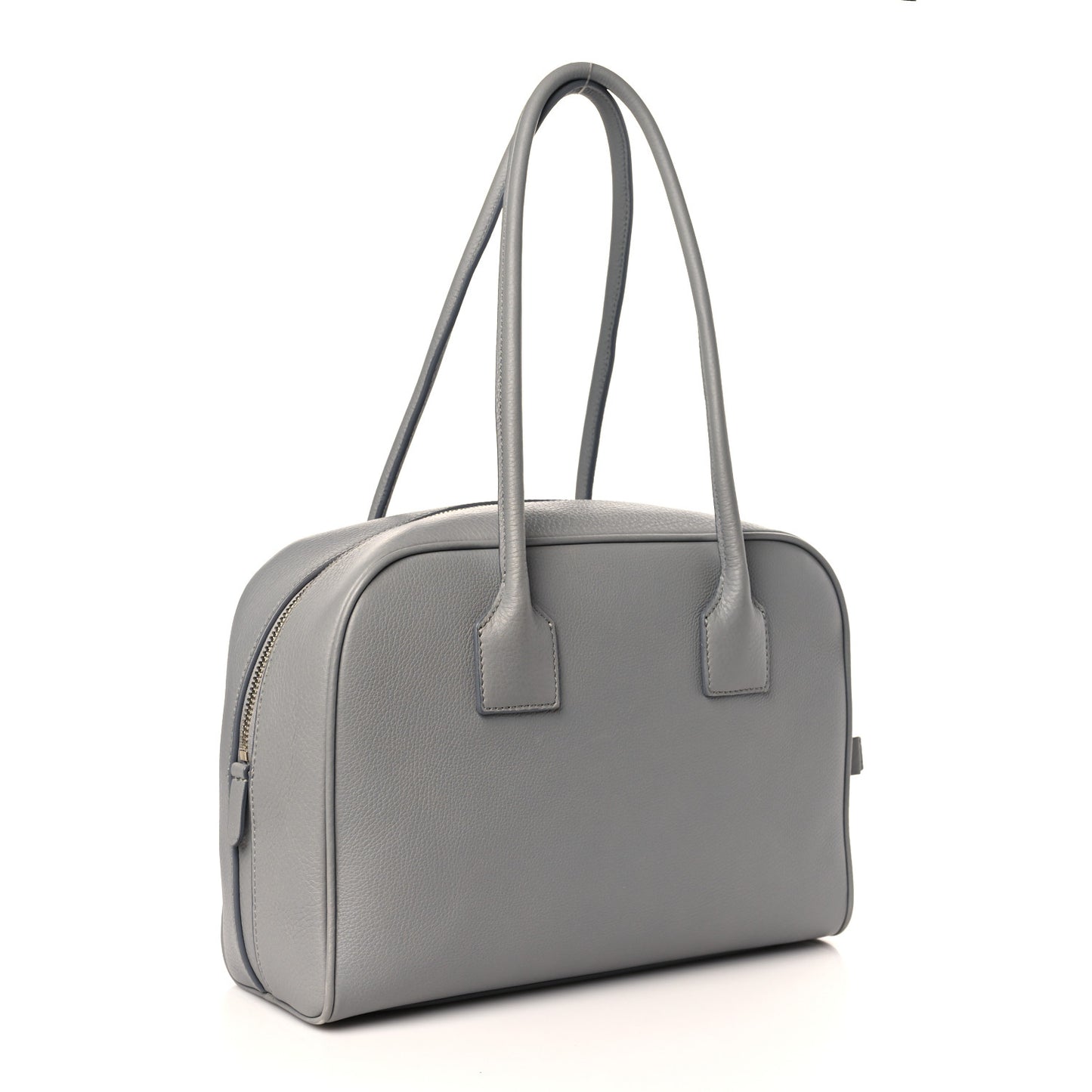 Soft Grain Calfskin Half Cube Bag Bright Cloud Grey