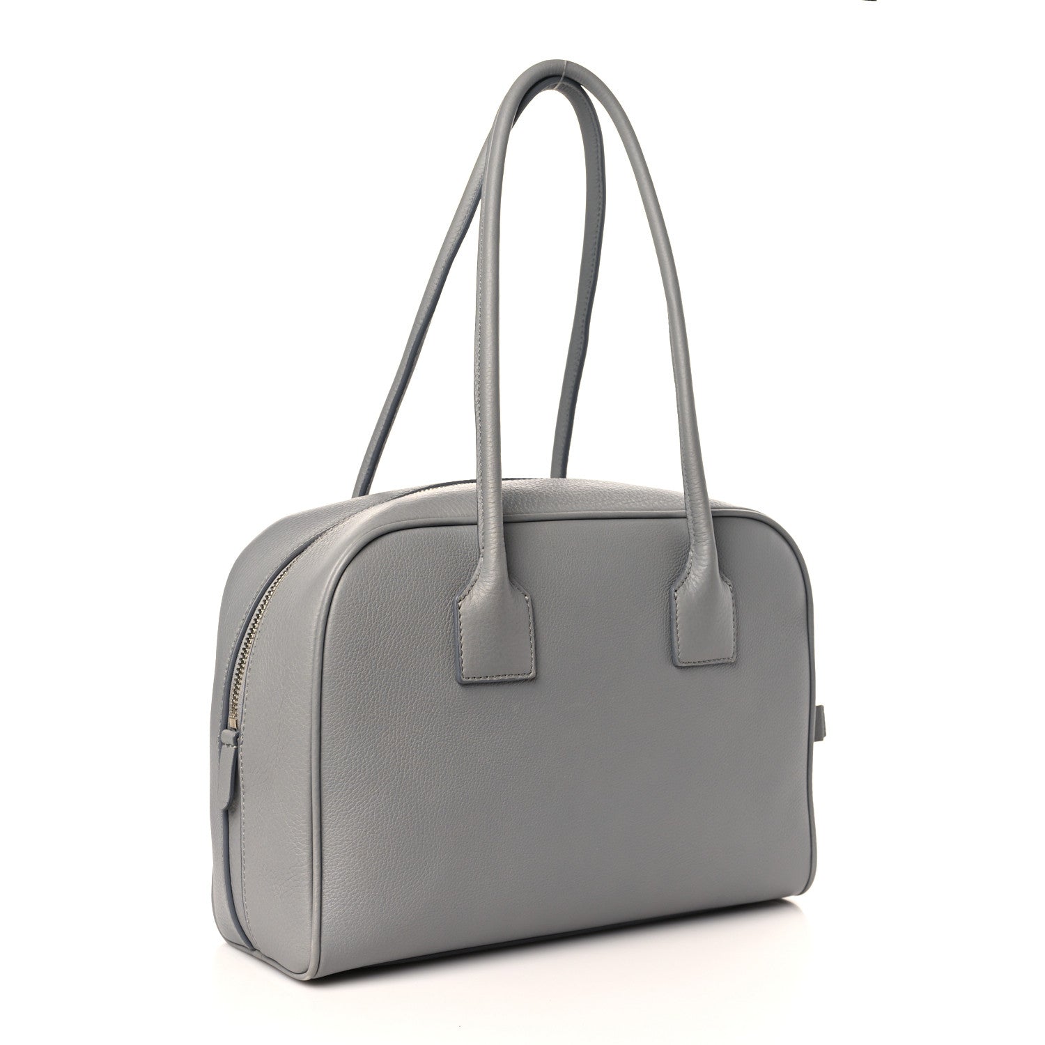Burberry Soft Grain Calfskin Half Cube Bag Bright Cloud Grey 3 of 8