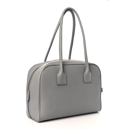 Burberry Soft Grain Calfskin Half Cube Bag Bright Cloud Grey 3 of 8