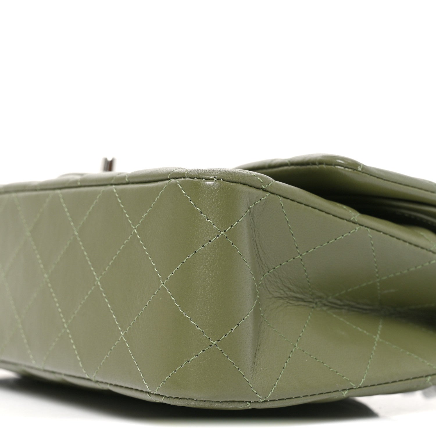 Chanel Lambskin Quilted Medium Double Flap Green 10 of 10