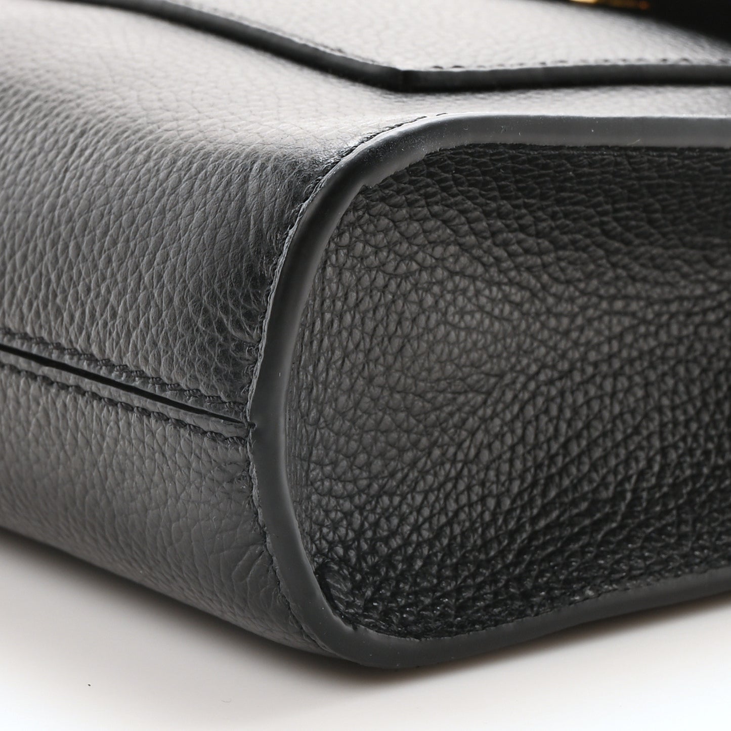 Natural Grain Calfskin Antony Messenger Crossbody Black