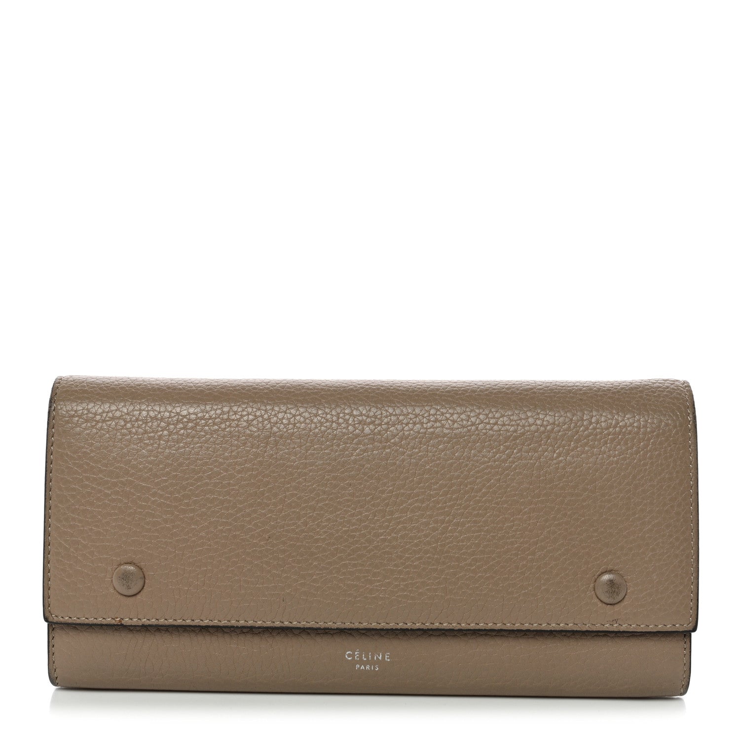 Celine Drummed Calfskin Large Multifunction Flap Wallet Dune 1 of 10