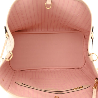 Louis Vuitton Damier Azur Braided Neverfull MM Pink 5 of 9