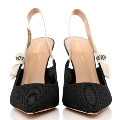 Christian Dior Technical Canvas Ribbon J'Adior Slingback 100mm Pumps 39 Black 2 of 10