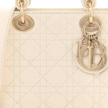 Christian Dior Lambskin Cannage Small My ABCDior Lady Dior White 8 of 11