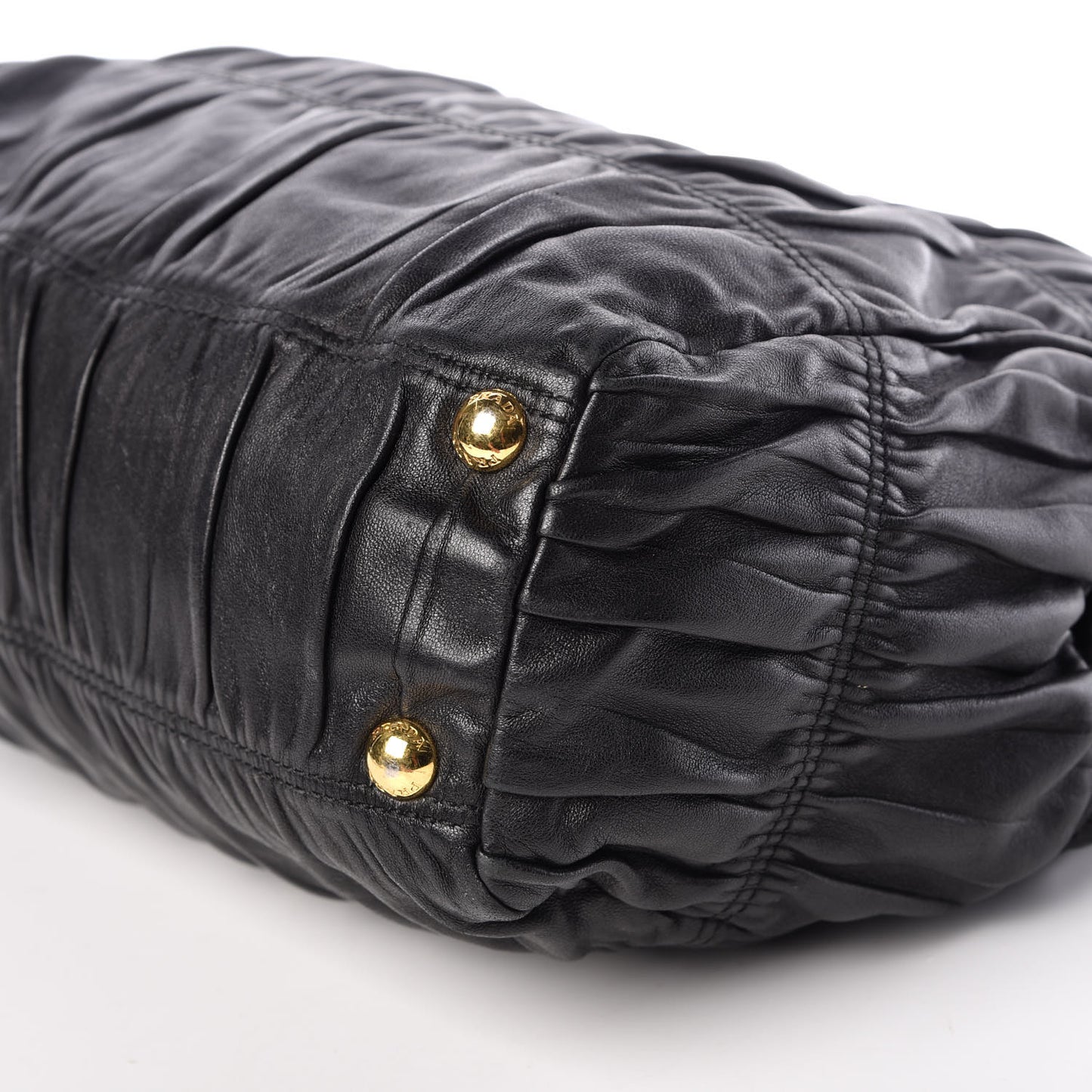 Nappa Dressy Gaufre Framed Tote Black