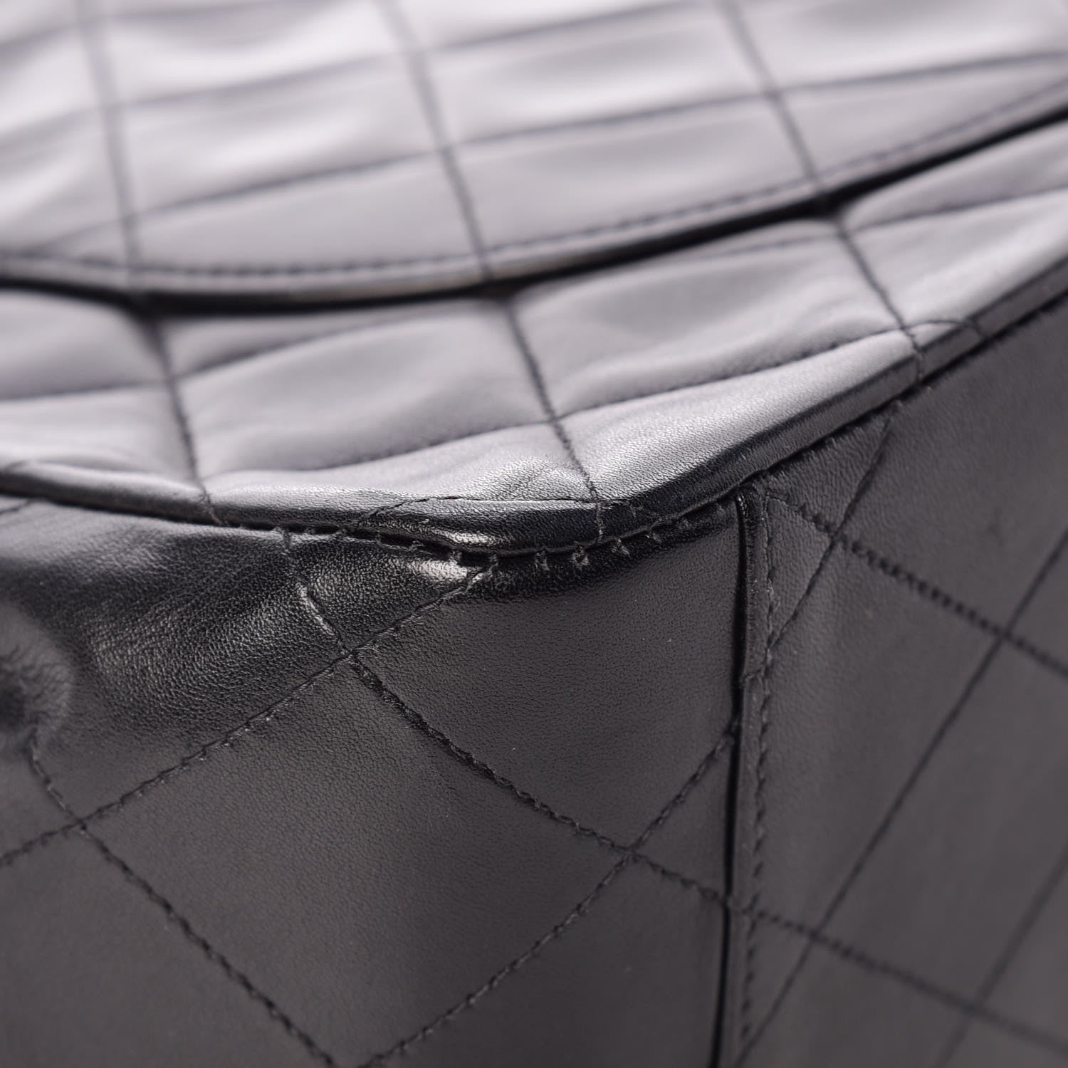 Chanel Lambskin Quilted XL Jumbo Single Flap Black 11 of 18