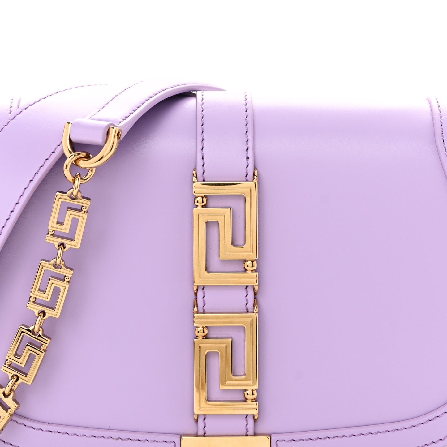 Calfskin Medium Greca Goddess Shoulder Bag Baby Violet