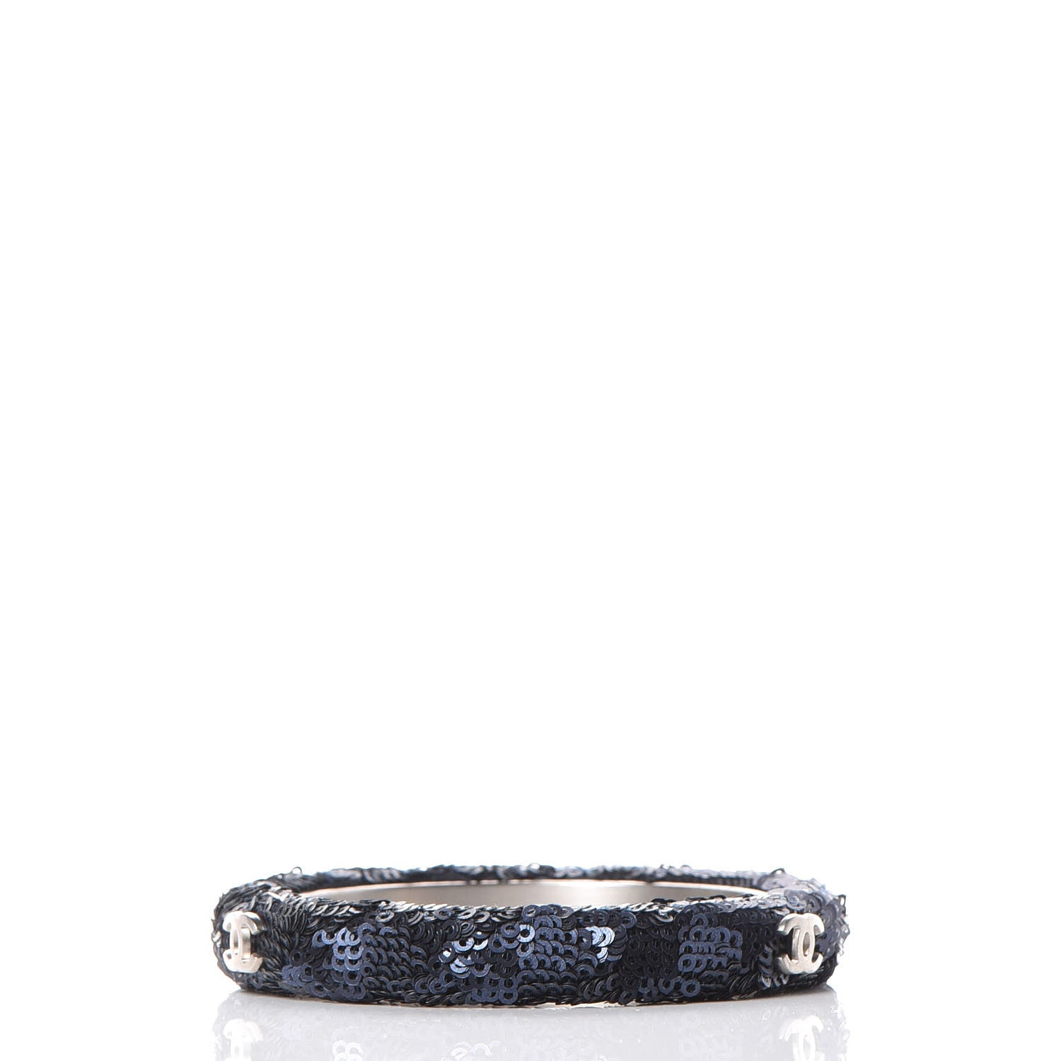 Chanel Sequin CC Bangle M Blue 3 of 5