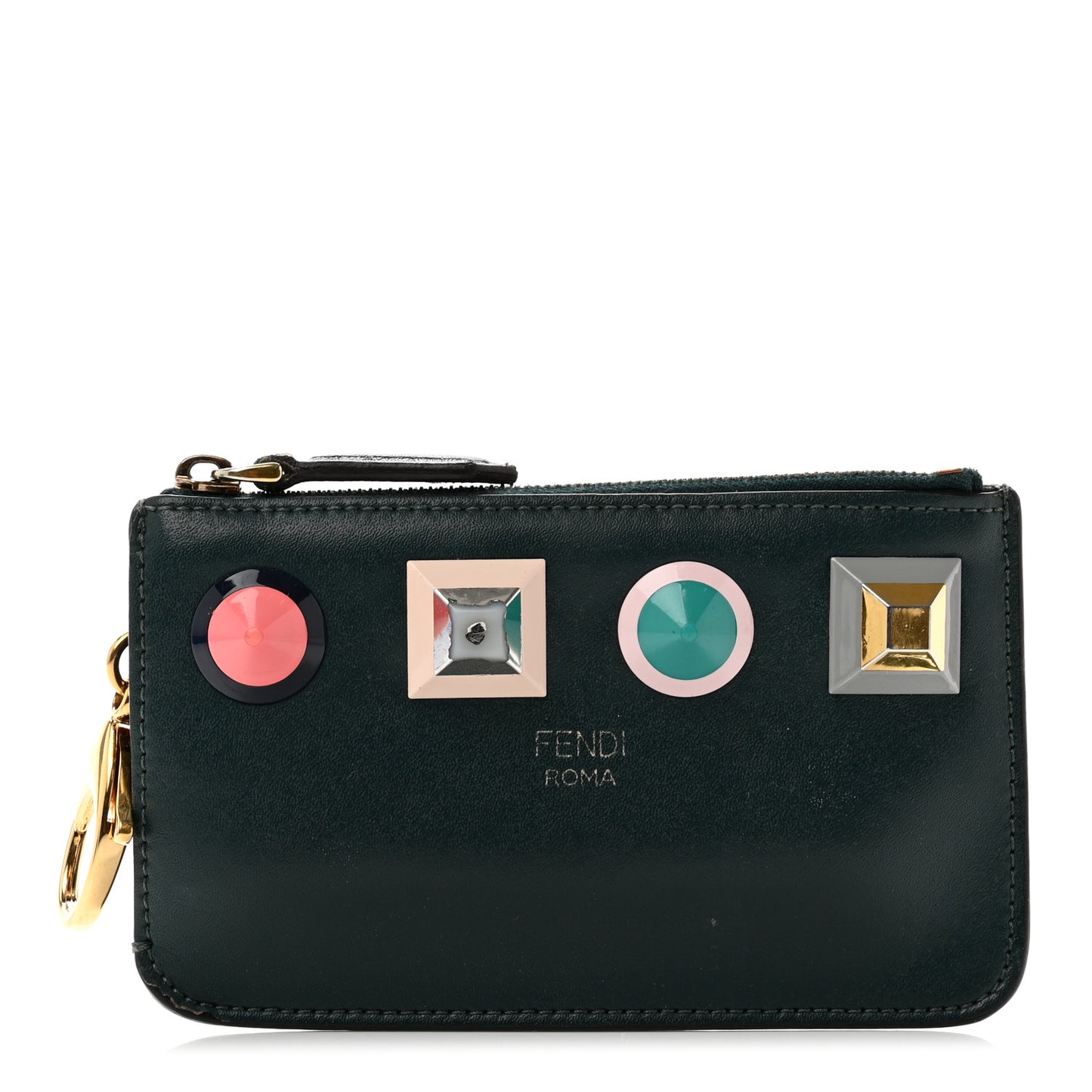 Vitello Liberty Studded Large Key Case Pouch Amazzonia Mulitcolor