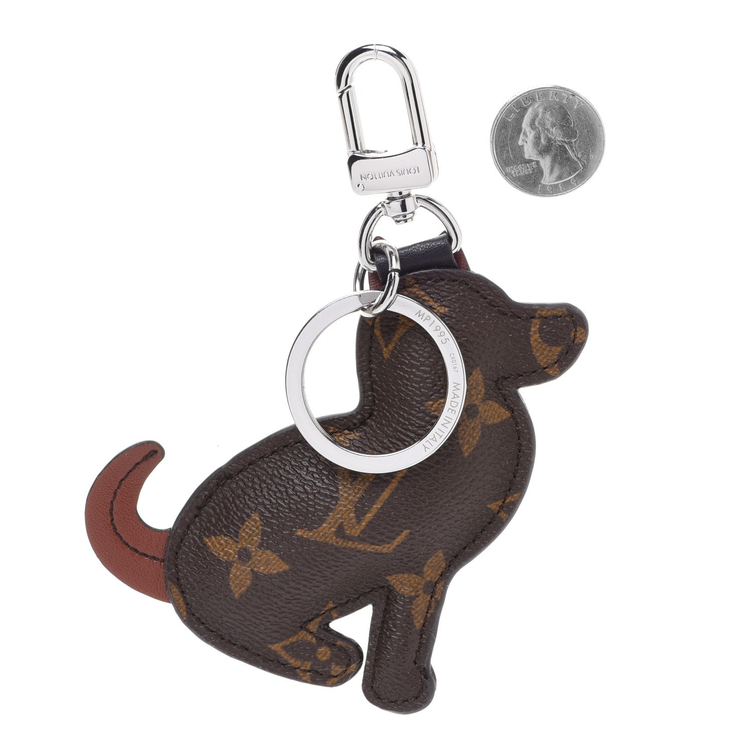 Louis Vuitton Monogram Dog Bag Charm Key Holder 2 of 5