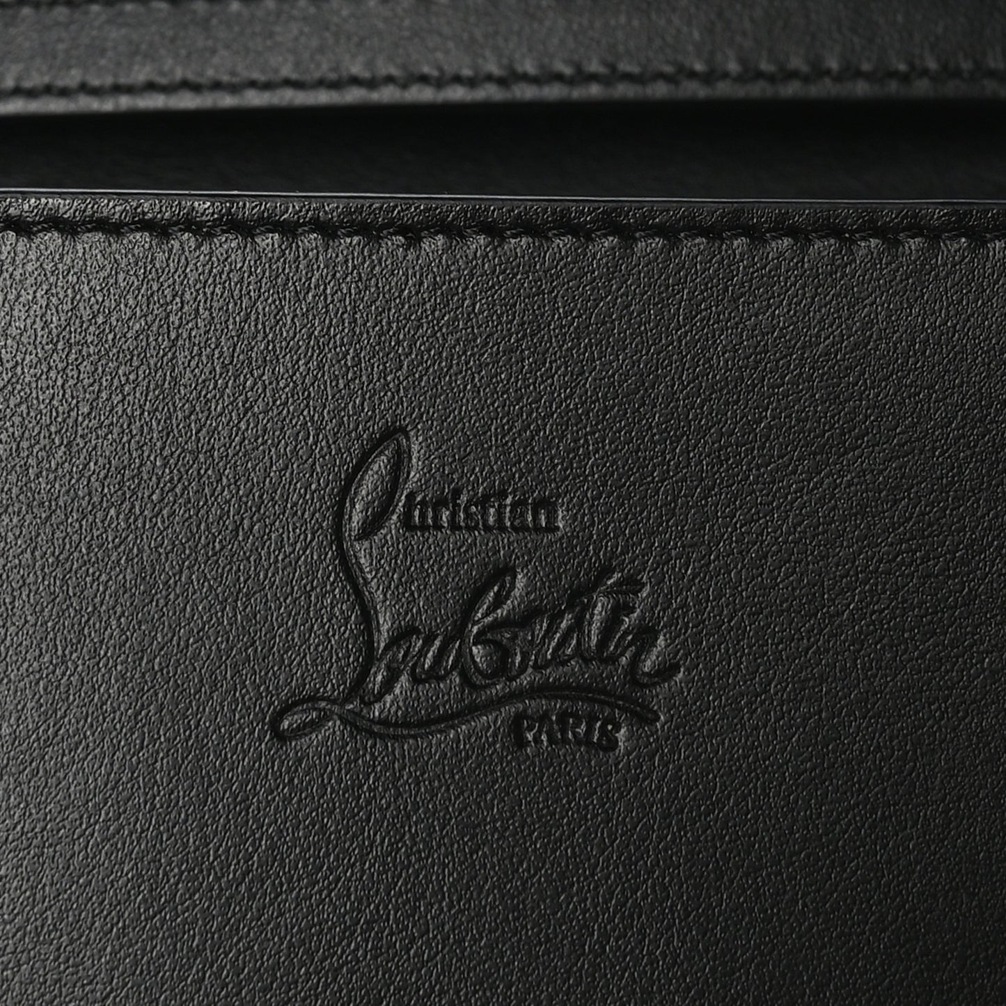 Calfskin Spikes Macaron Wallet Black