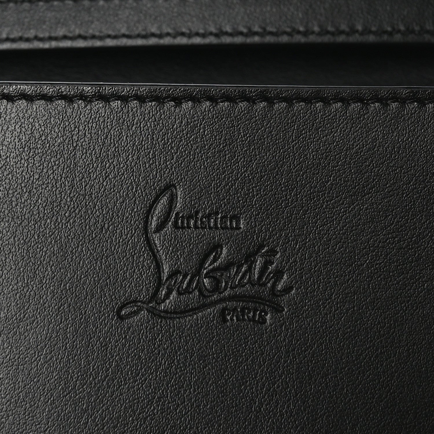 Christian Louboutin Calfskin Spikes Macaron Wallet Black 7 of 9
