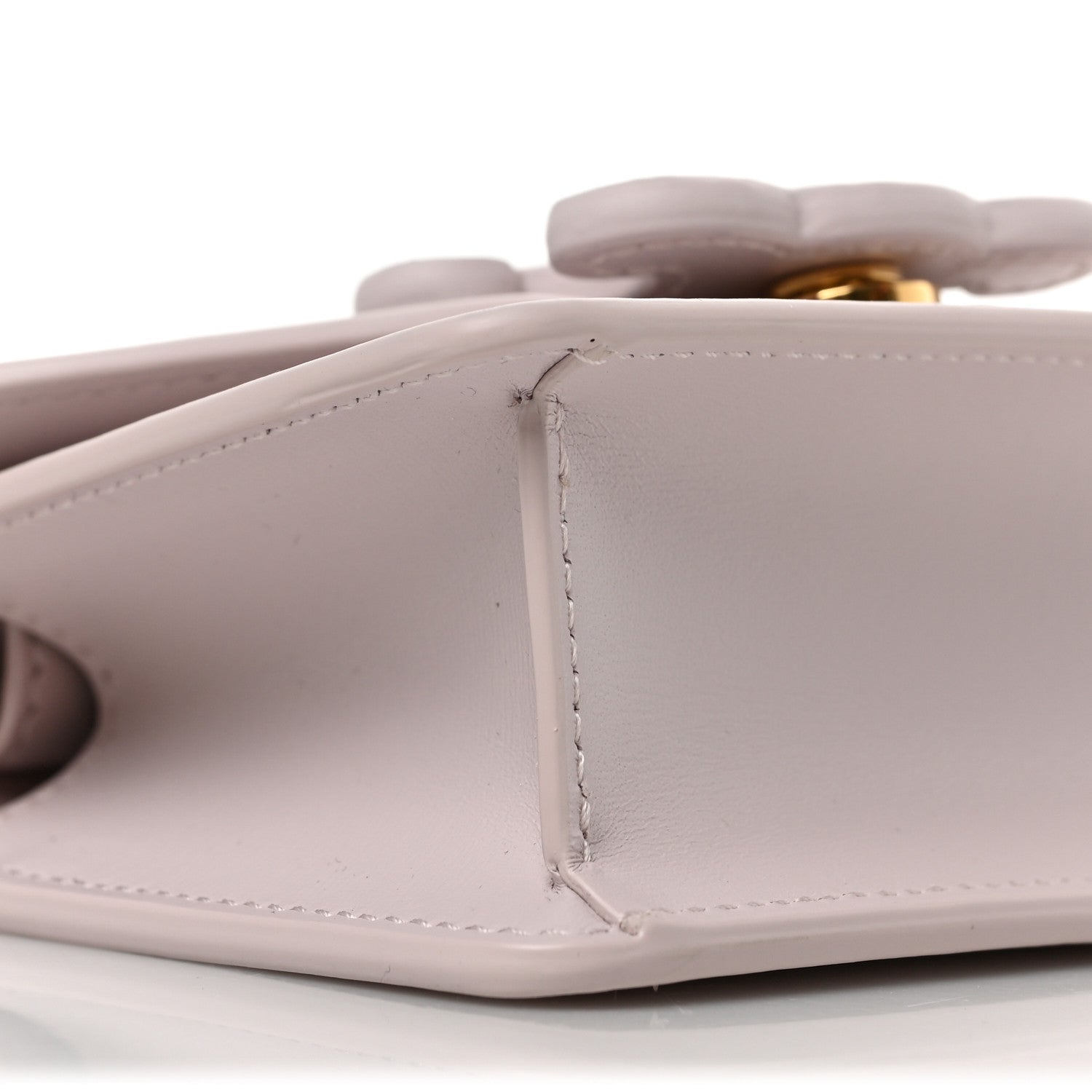 Celine Shiny Calfskin Triomphe Card Holder on Chain Poudre 7 of 8