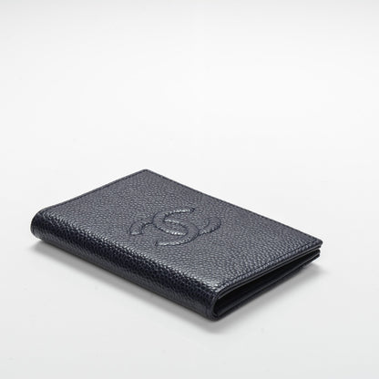 Chanel Caviar CC Timeless Card Holder Navy Blue 4 of 6