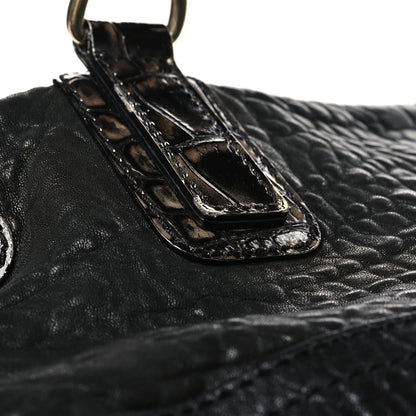 Givenchy Pebbled Sheepskin Calfskin Crocodile Embossed Large Pandora Black 4 of 10