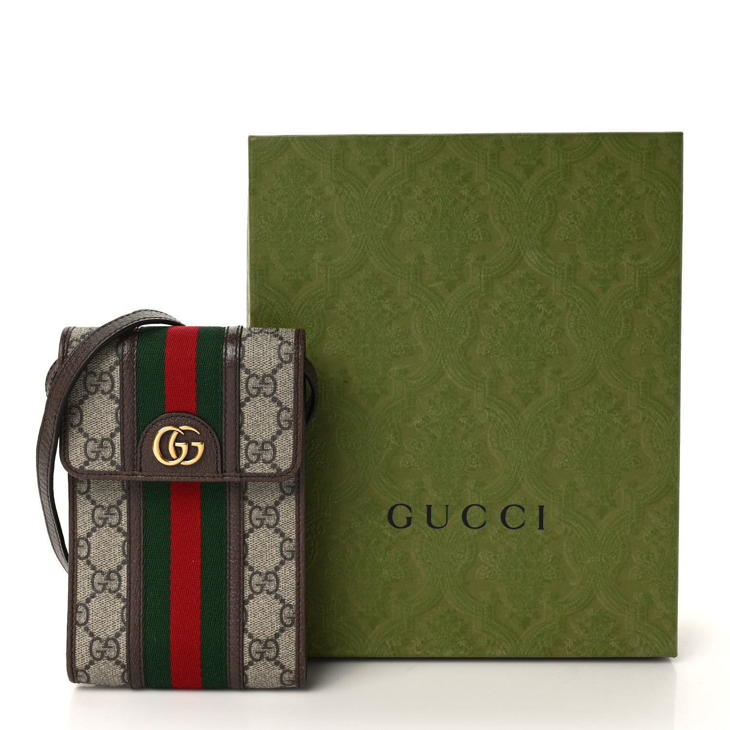 Gucci GG Supreme Monogram Web Mini Ophidia Crossbody Bag Beige New Acero 9 of 9