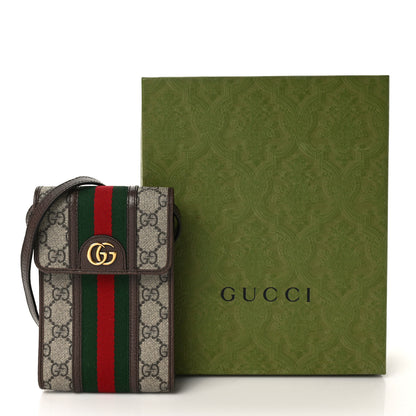 Gucci GG Supreme Monogram Web Mini Ophidia Crossbody Bag Beige New Acero 9 of 9