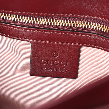 Gucci Vitello Palmellato Lux Small Arli Flap Shoulder Bag Vintage Bordeaux 6 of 11
