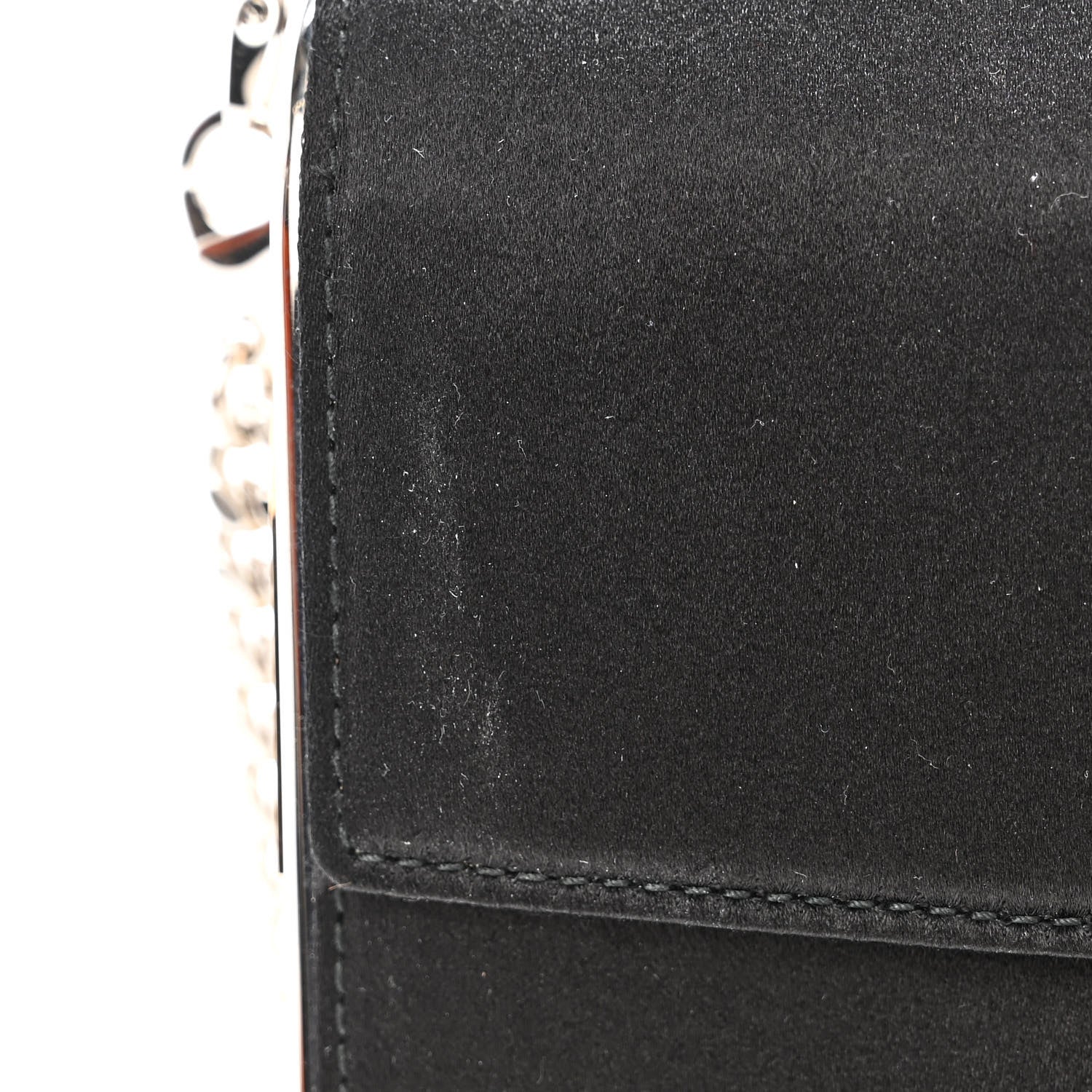 Christian Dior Satin CD Box Clutch with Chain Black 12 of 12
