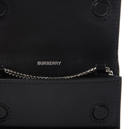 Burberry Coated Canvas Horseferry Print Mini Jody Chain Card Case Black 7 of 8