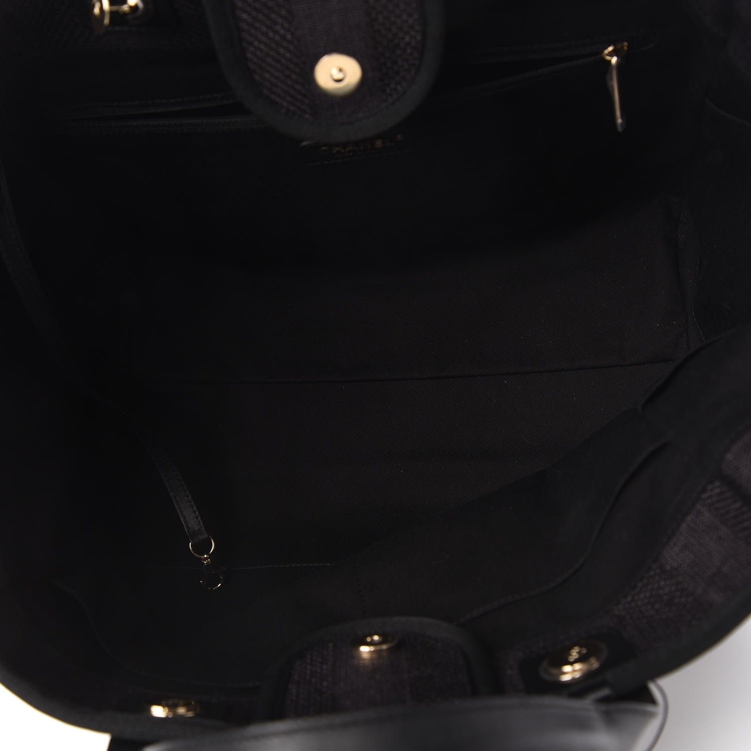 Chanel Mixed Fibers Calfskin Medium Deauville Tote Black 5 of 10