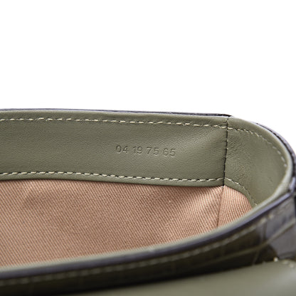 Chloe Calfskin Crocodile Embossed Mini C Double Carry Misty Forest 7 of 10