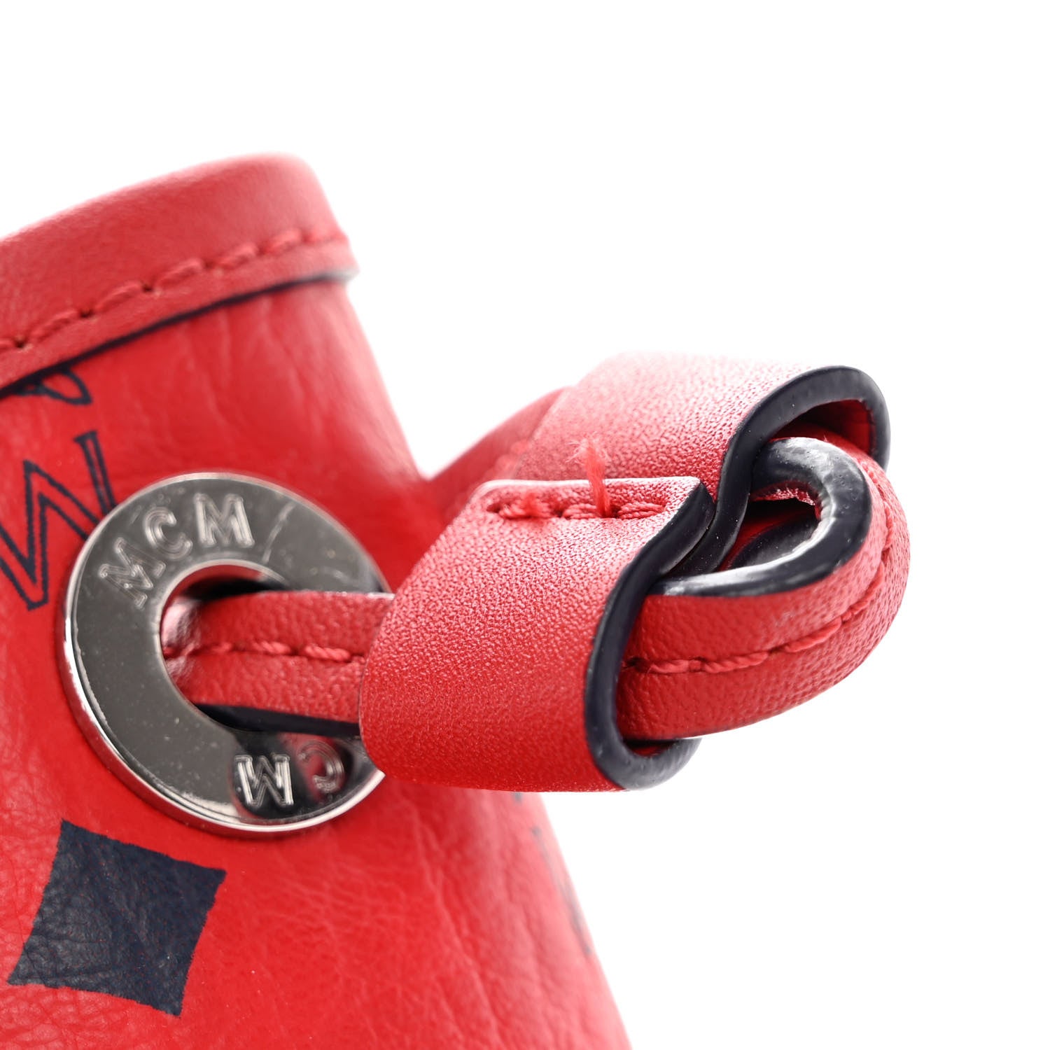 MCM Visetos Large Liz Reversible Shopper Tote Ruby Red 14 of 20